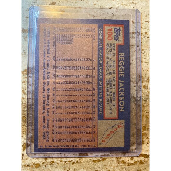 Topps 1984 Reggie Jackson Angels Baseball Card - Picture 2 of 2